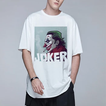 

Popular Film and Television Protagonist Men Tee Joker Men T Shirts Cotton Shortsleeved Men Tee and Harajuku Style Street Loose