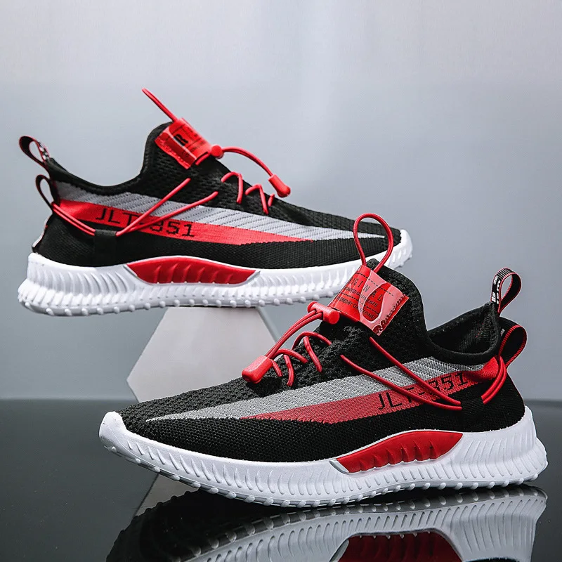 

Spring And Autumn New Style Coconut Shoes Fly Woven Sports Running Shoes Men's Trendy Shoes Breathable Mesh Casual Shoes