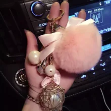 Универсальный инновационный кролик рекс мех автомобиля плюшевые висячие украшения Женская подарочная упаковка модная сумка Пакет кулон