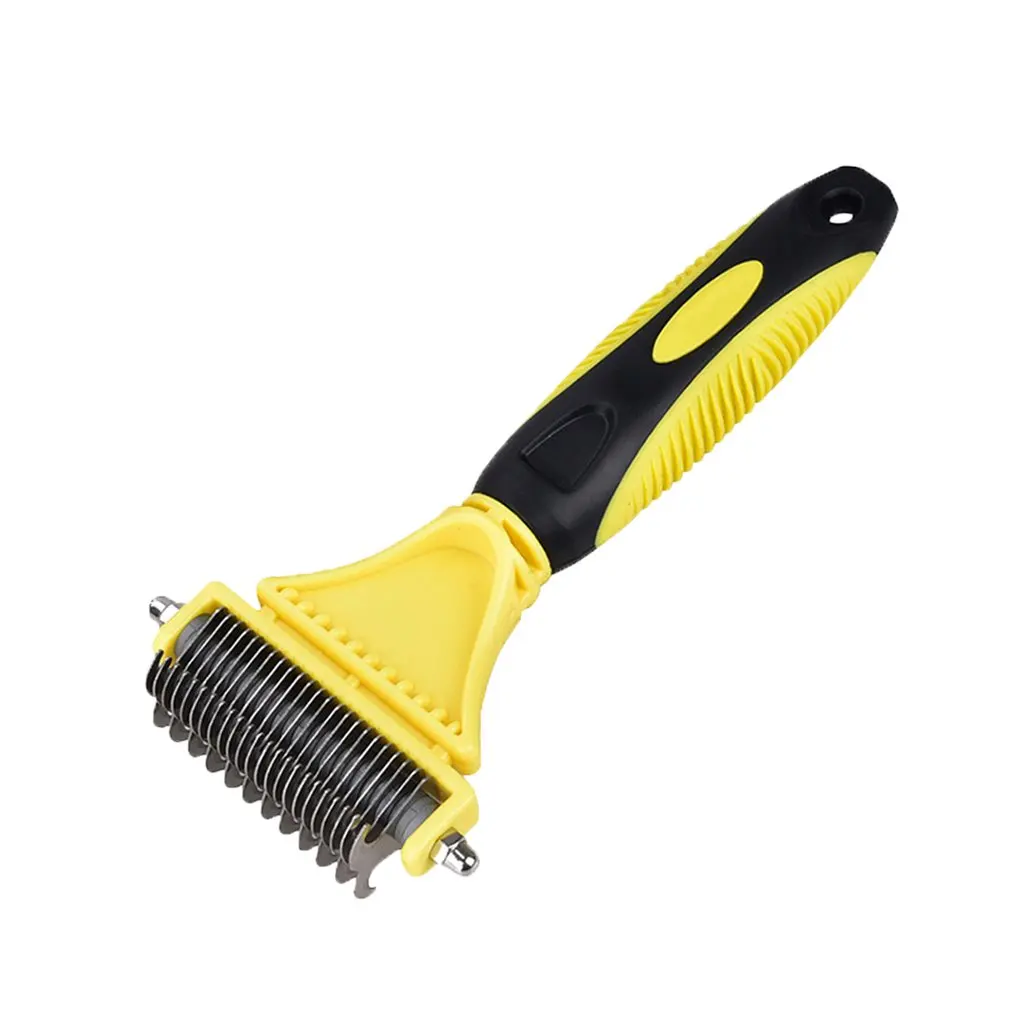 Pet Stainless Steel Open Knot Comb Pet Double-Sided Open Knot Comb Pet Grooming Supplies Dog Knotted Hair Removal Comb