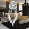 White Decorative Pattern Dream Catcher Wall Hanging Home Craft Gift Dreamcatcher Ornament  Bedroom Decoration 2