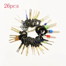 Kit de remoção fiação terminal do carro, 26 peças, conector de crimpagem, extrator de pino, ferramentas de reparo profissional