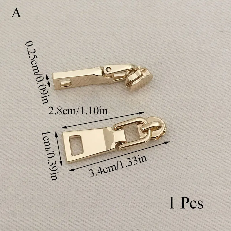 Светильник на молнии из золотого сплава, Модный комплект для ремонта на молнии из цинкового сплава, на молнии для рукоделия, для рукоделия, высокое качество, золотой цвет, для ремонта