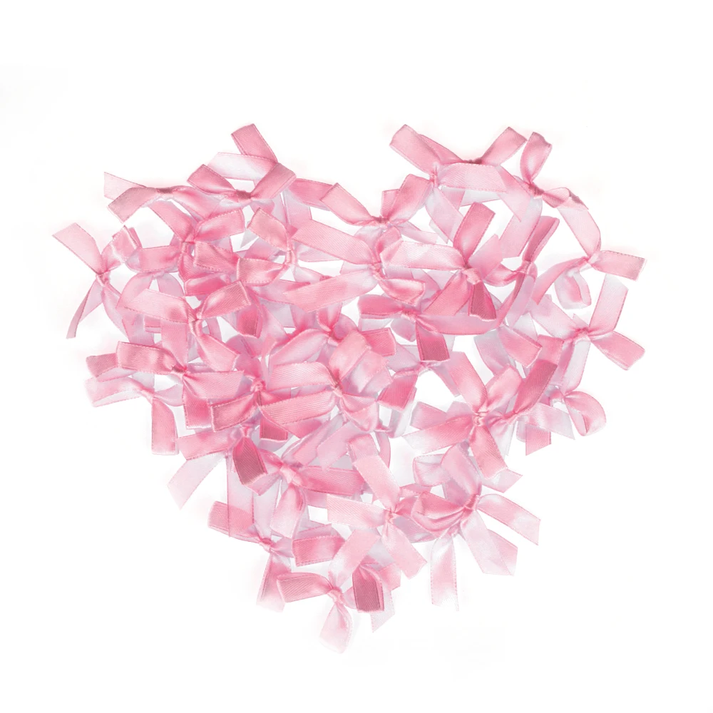 Handmade Small Satin Ribbon Bow Appliques Sewing Craft DIY Kids Girls Headwear Hair Wedding Decoration Accessories ribbon decoration satin ribbons ribbon supplies satin ribbon sewing ribbon fabric craft supplies 50/100Pcs