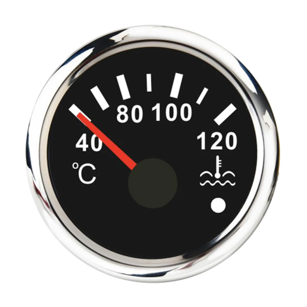 2 Inch 52mm Car LED Backlight Digital Water Temperature Gauge Sensor for Car & Marine, 316 Stainless Steel, IP67 Waterproof