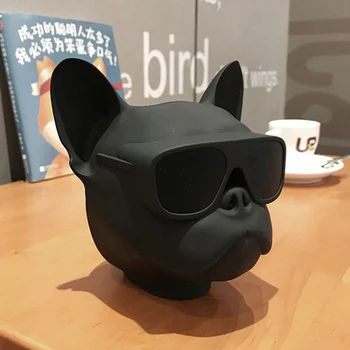 

French Bulldog Bluetooth Speaker Mini dog head stereo Subwoofer outdoor Small steel cannon Cute wireless portable cool gift