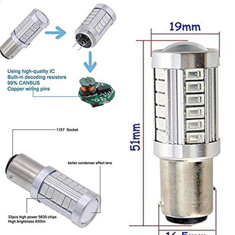 Красный 1157 P21/5 w Bay15d супер яркий 33 Smd 5630 5730 Led Автомобильные стоп-сигналы Противотуманные фары 21/5w Автомобильные дневные ходовые огни стоп лампы