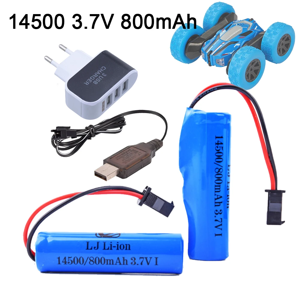 Батарея литий-ионная перезаряжаемая для РУ автомобиля JJRC C2 D828 14500 SM-2P 3 7 в 800 мАч