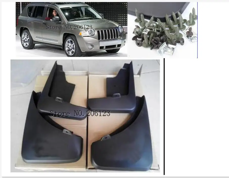 4 шт. Автомобильные Брызговики для JEEP COMPASS 2007 2008 2009 2010 | Автомобили и мотоциклы