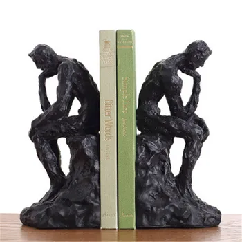 

Nordic Style Abstraction Thinker Bookends Resin Decoration Creative Study Office Home Decor Art&Craft Statue A1756