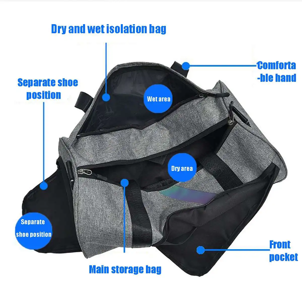 Gym Bag Waterproof Sports Bag Men Women Shoulder Bag Fitness Gym Exercise Backpack Bags Hand Luggage Travel Cloth Bags