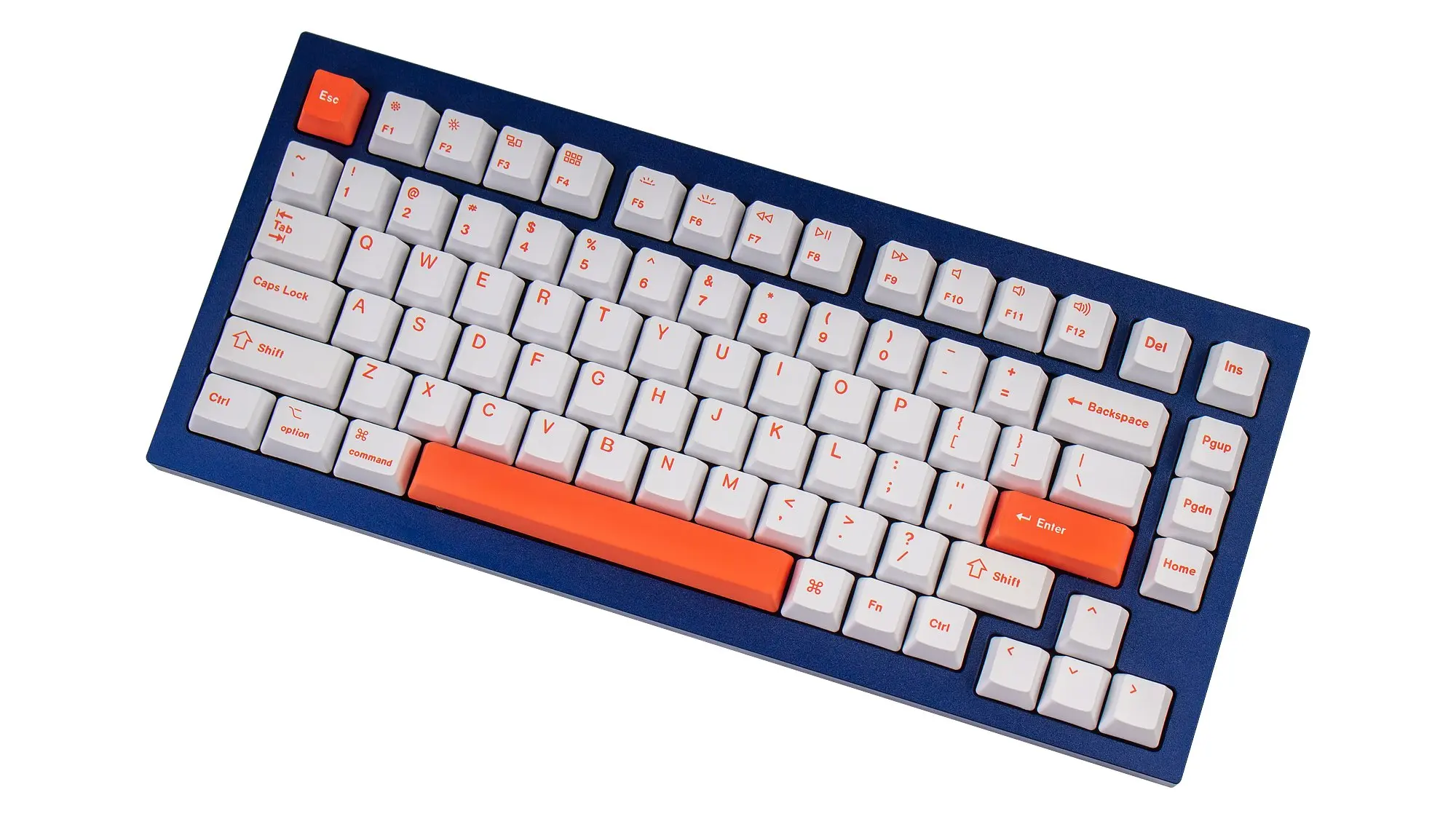 Keychron-Tintura-Sub PBT Keycap Set, Laranja, Q1, Q2, K2