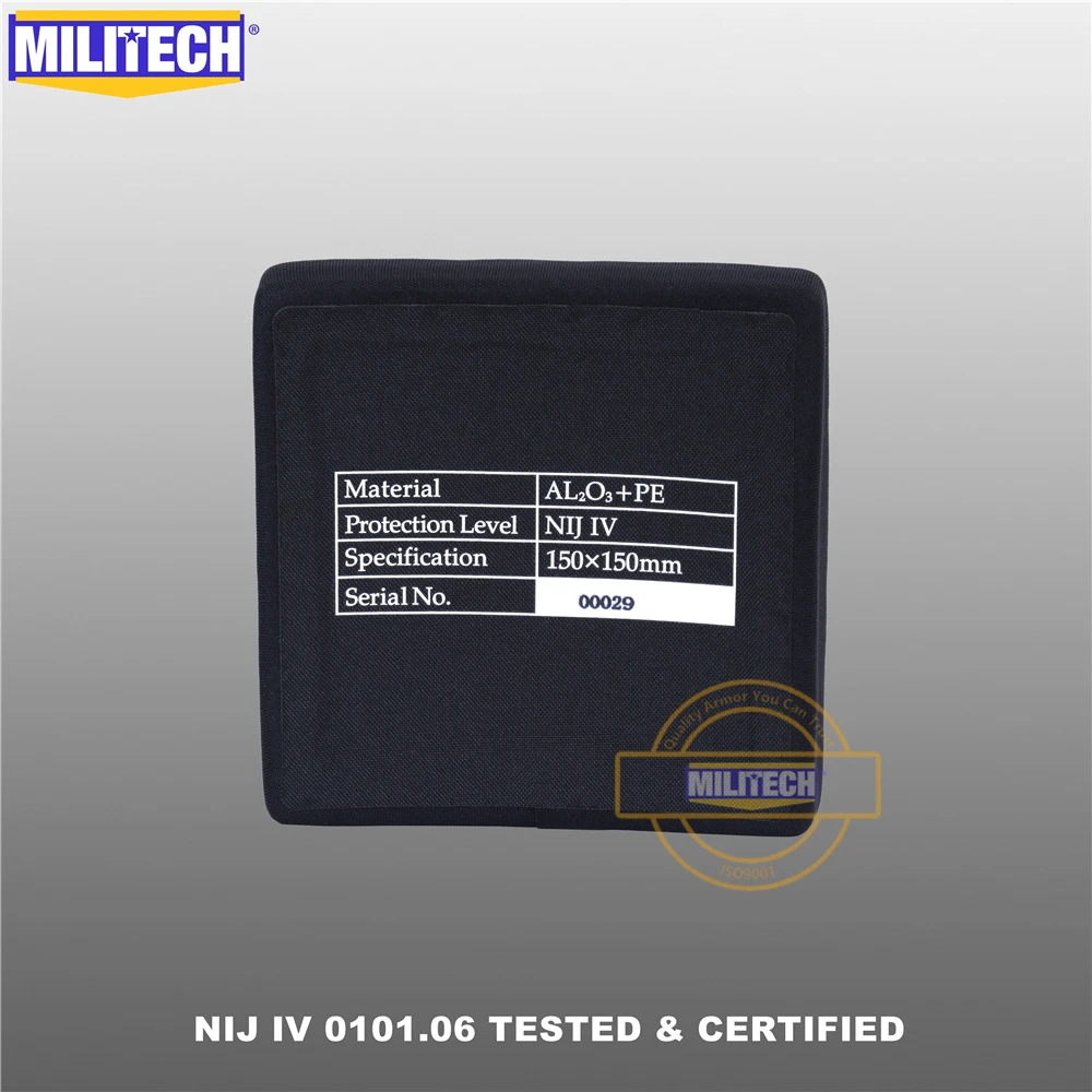MILITECH 6 на дюймов две части NIJ IV пуленепробиваемые боковые пластины оксид алюминия
