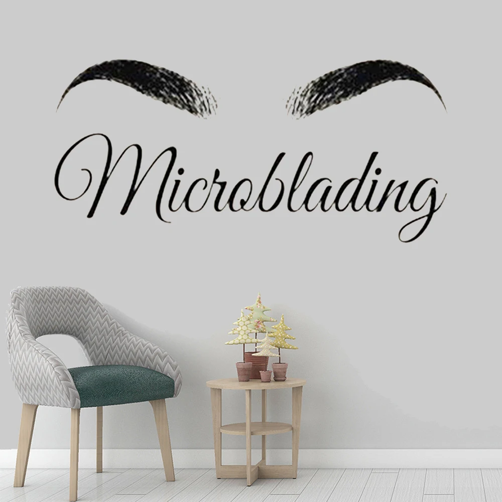 Eyelashes Sticker Wall Art Lashes Brows Microblading Beauty Salon