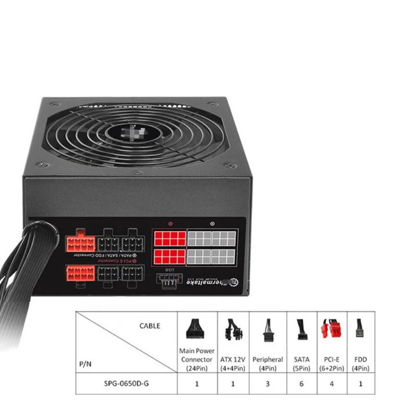 БП для Thermaltake(Tt) Smart DPS G 650 Вт ATX 12 в 80 плюс Золотой половина модуль игра источник питания 650 Вт блок питания SPG-0650D-G