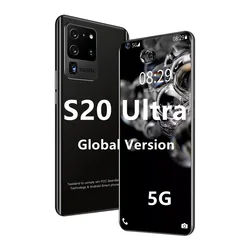Téléphone portable S20 Ultra, écran de 512 pouces, Smartphone, mémoire de 12GB et 5000 GB, batterie de 7.2 mAh, Android 10, 5G 