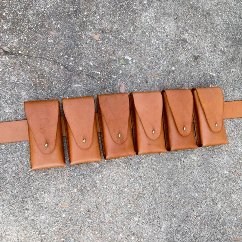 Steampunk Star Tusken Raider Belt Pouch Leather Cavalry Bandolier Nomadic Ammo Cartridge Bag Sash Larp Sand People For Men Women