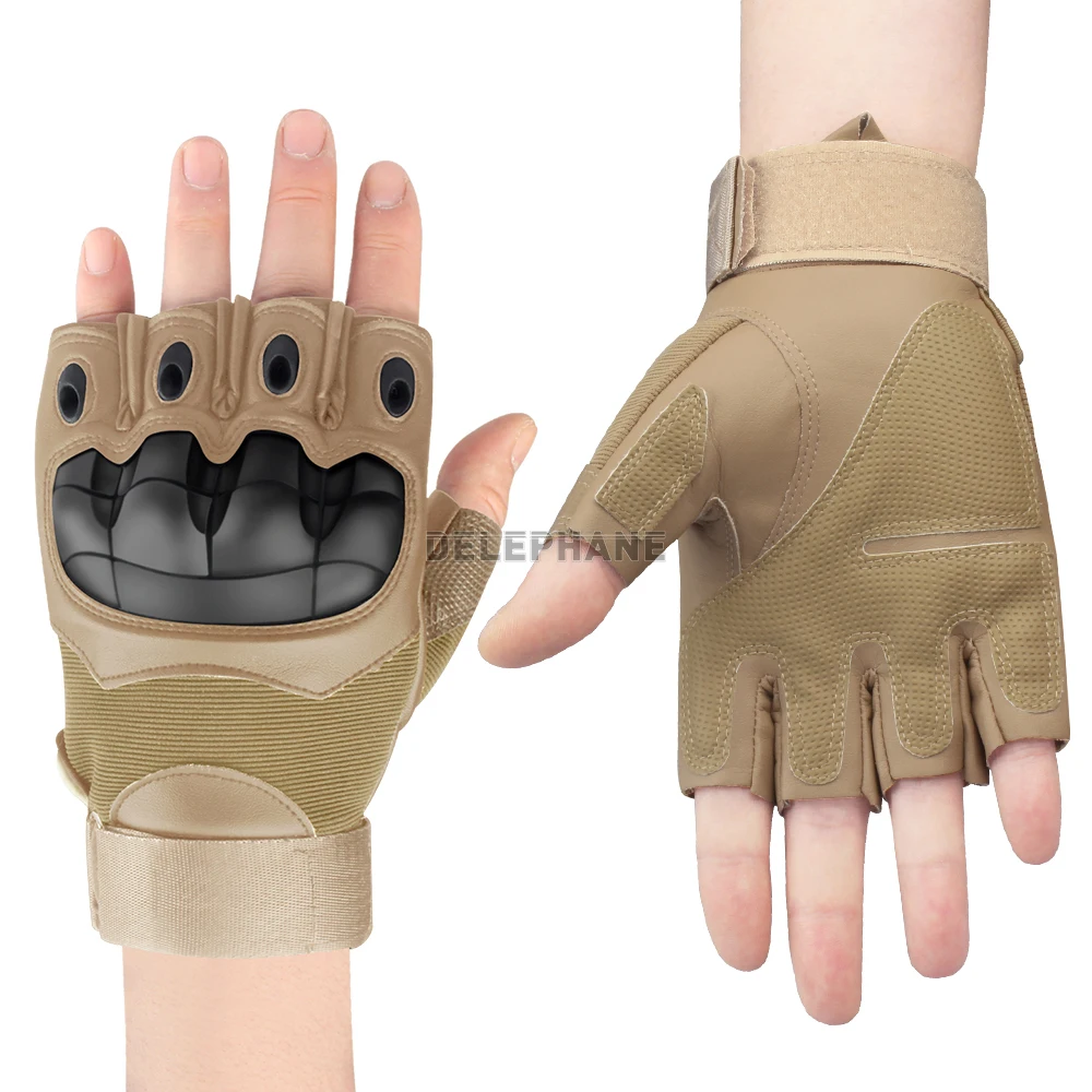 Läder Cykling Taktiska handskar Militär pekskärm Full Finger Fingerless Läder Cykling Taktiska handskar Militär pekskärm Full Finger Fingerless
