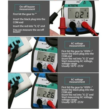 

Digital Handheld Clamp Multimeter Tester DMM Voltmeter Amp AC DC Accessories Kit