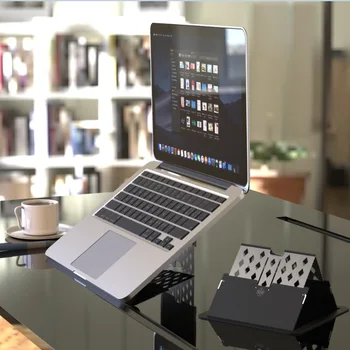 

Laptop Stand for MacBook Air Pro Ergonomic Adjustable Riser Slim Foldable Aluminium Alloy Laptop Holder for PC Notebook Tablet