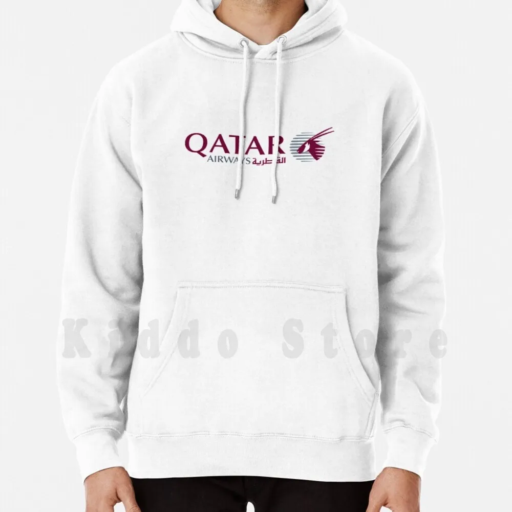 Felpa Con Cappuccio Logo Qatar Spo2 Manica Lunga Logo Qatar Tra Le Vie Aeree Boeing Airplan Airplane 737 787 747 777 A380 A320 A350