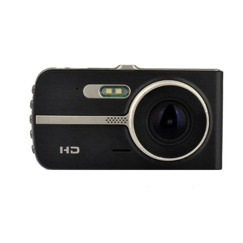 X5 4," HD Автомобильный видеорегистратор, зеркало заднего вида, Ночное видео рекордер, двойная камера заднего вида, видеорегистратор для вождения, HDMI видео рекордер - Название цвета: Черный