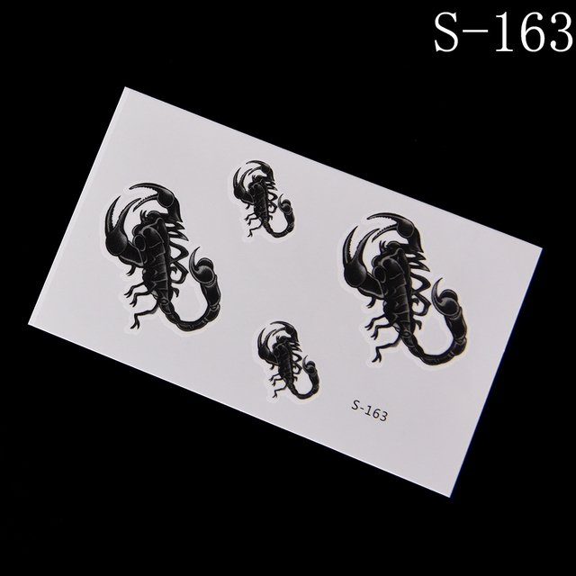 Color Spiders Disposable Tattoo Stickers Insects Large Pattern Water Transfer Temporary Tattoos Sticker