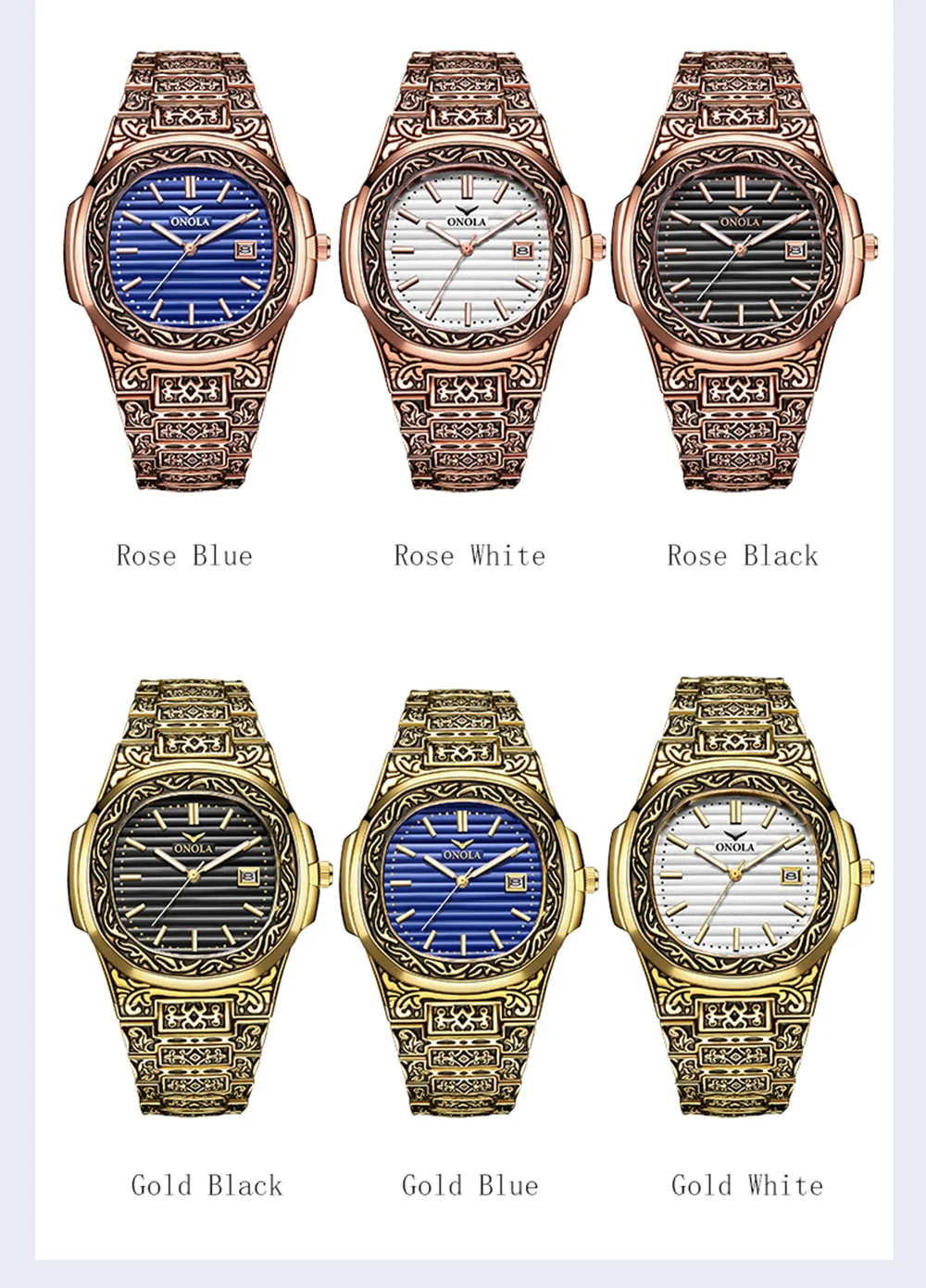 ONOLA брендовые роскошные классические мужские часы модные повседневные кварцевые наручные часы лучшие водонепроницаемые винтажные Простые Дизайнерские мужские часы