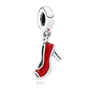 NEW 925 Sterling Silver Red sailboat festive Fuwa Pearl Charms Pendant collocation Bracelet DIY bracelet Factory wholesale - Окраска металла: 6