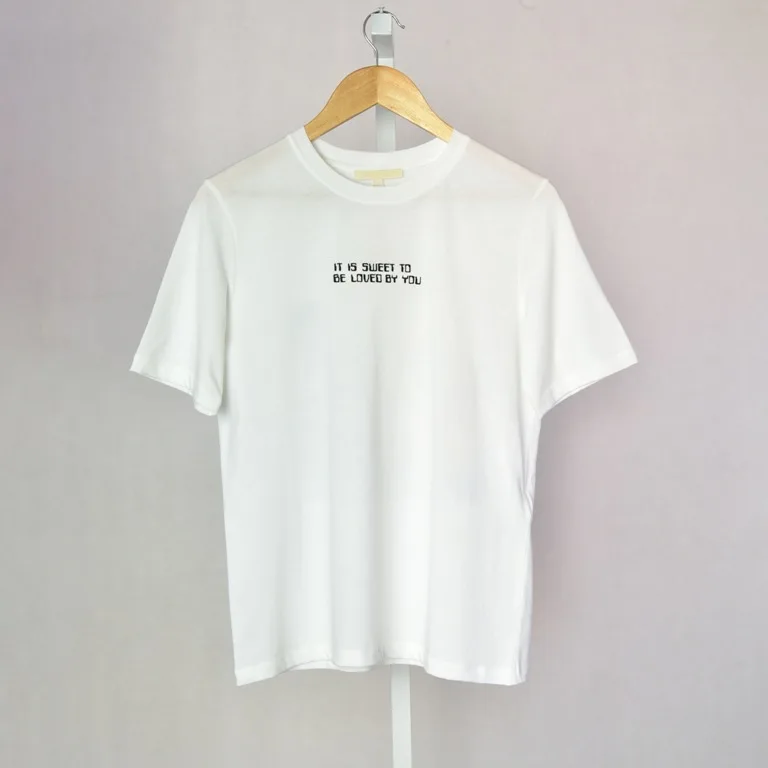 Summer Letter Print Back Print T-shirts Loose White Simple Short Sleeve Female Tee - Цвет: White