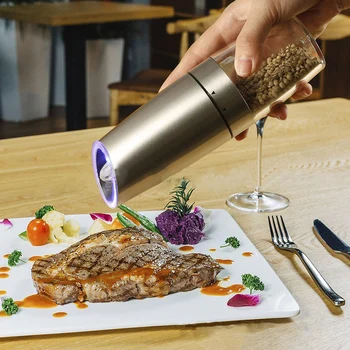 

Original Stainless Steel Manual Pepper Grinder Adjustable Salt Spice Mill Grinder For Restaurant Home Kitchen Utensils