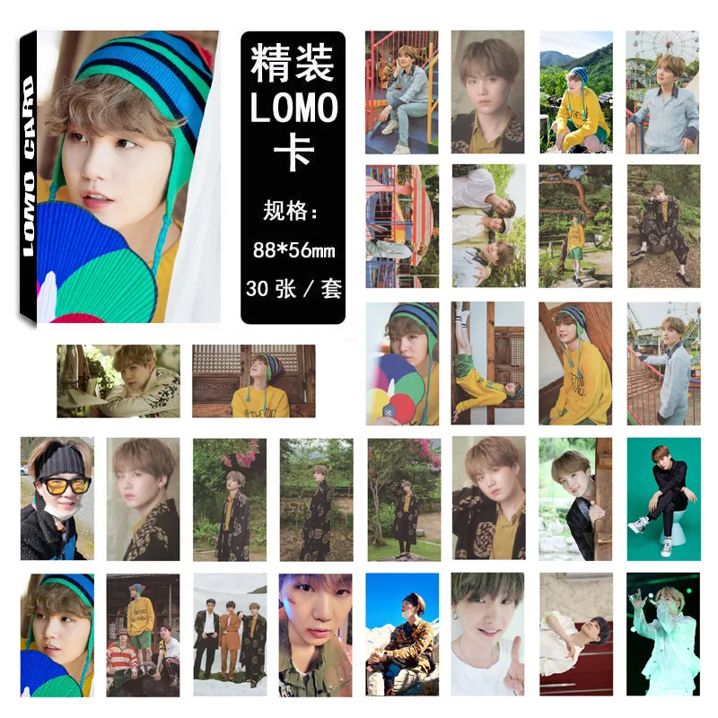 30 шт./компл. K-POP Bangtan Boys плакат летние посылка в Корейском стиле Ломо карта Фотокарта SUGA JUNGKOOK Цзиминь Наклейка на стену