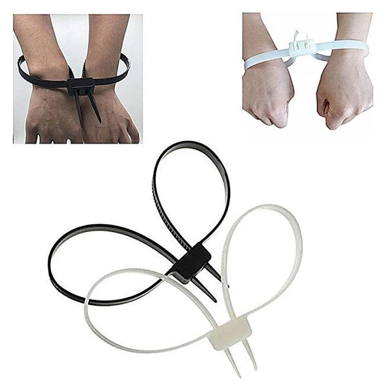 Nylon Cable Ties Cable Ties Cable Tie Nylon Zip Ties 1Pc Plastic Police Handcuffs Double Flex Cuff Zip Tie