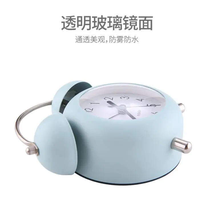 Japanese Style Creative Cute Alarm Clock Children Fashion Desktop Remind Clock Students Wake up Alarm Bedside Metal Bell