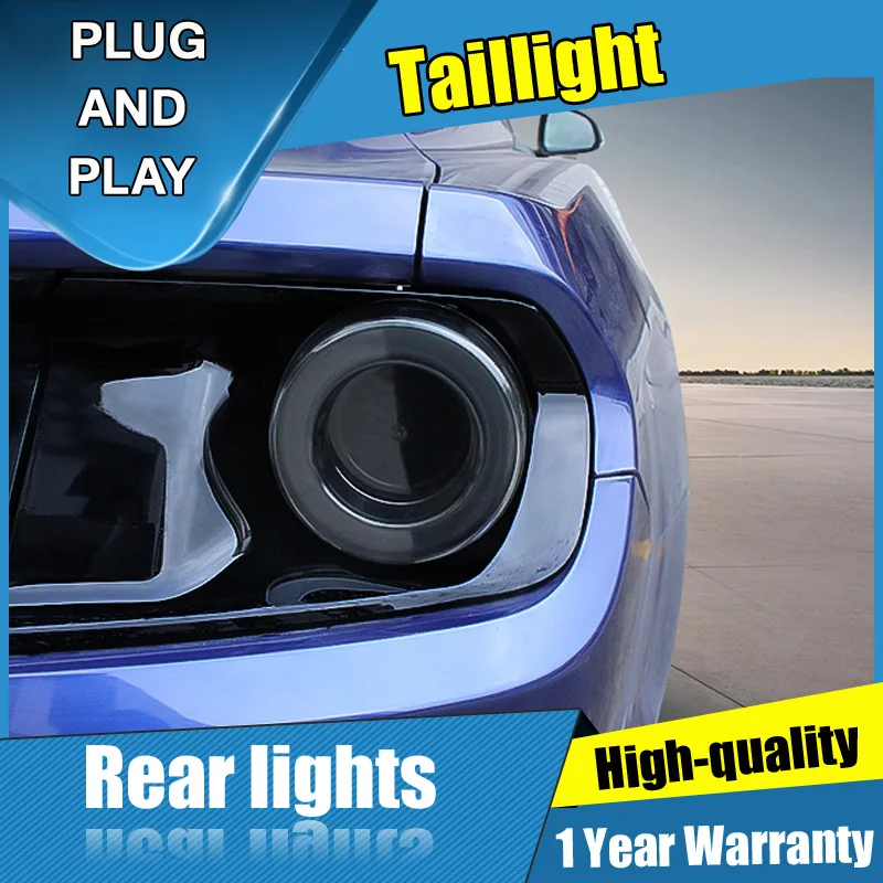 4PCS Car Styling for Ford Mustang GT Taillights- for Mustang GT LED Tail Lamp+Turn Signal+Brake+Reverse LED light