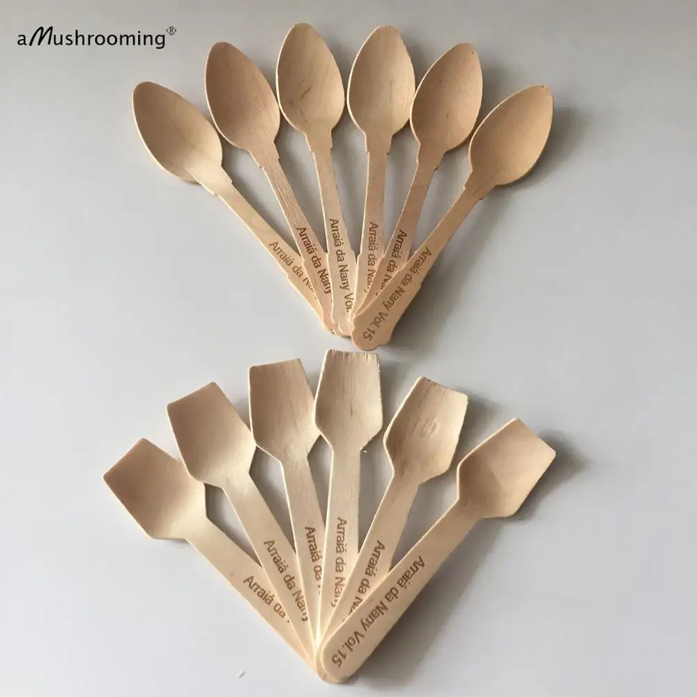 100 ложек для мороженого пищевого класса персонализированные ложки детского дня