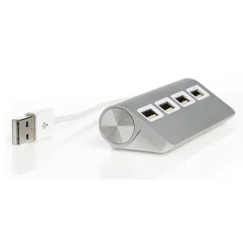 

High quality led Mini 4 Port HUB High Speed USB 2.0 Splitter Adapter Hub with Cable For Macbook PC Laptop
