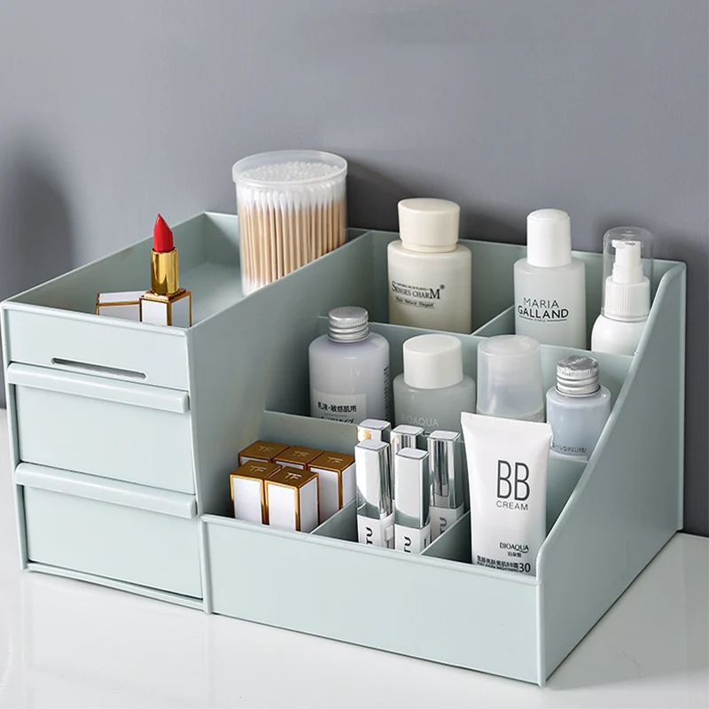  Plastic Cosmetic Storage Box Drawer Makeup Organizer Jewelry Nail Polish Makeup Drawer Container Ho