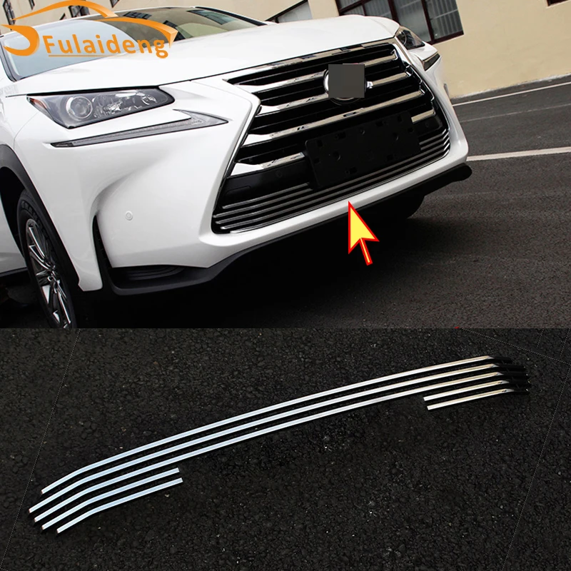 Для Lexus NX200 300h 200t- из нержавеющей стали передней нижней сетки гриль решетка облицовки радиатора автомобиля Средства для укладки волос