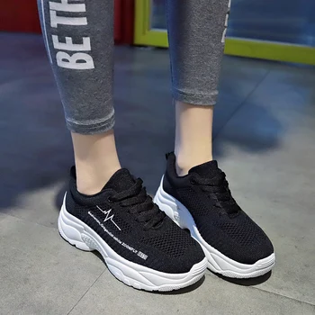 

Women Casual Shoes Flyknit Outdoor Trend Woman Fashion Sneaker Spring Flats Shoes Zapatos Mujer Women Fashin Shoes Light