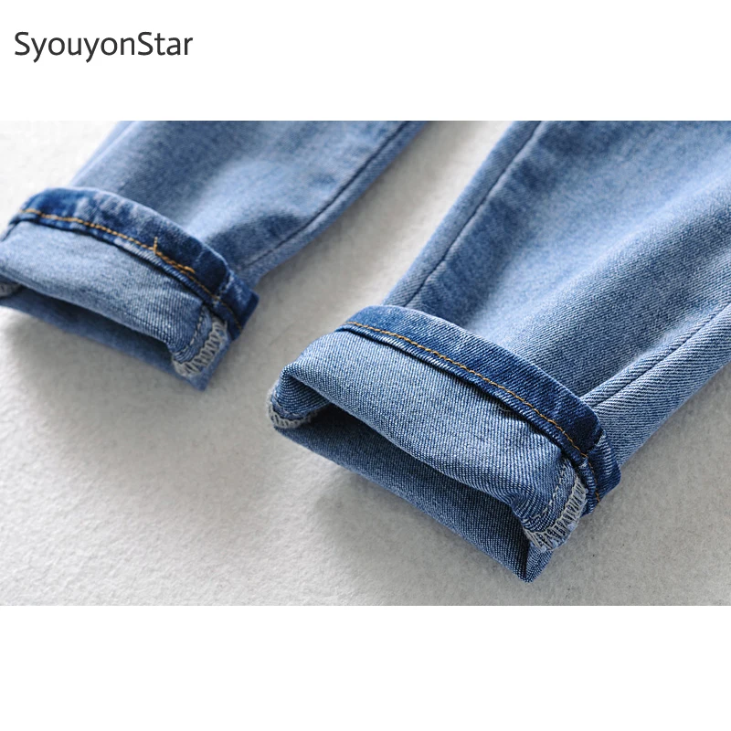 SyouyonStar синие джинсы, женские обтягивающие длинные джинсы, джинсы, Дамские джинсы