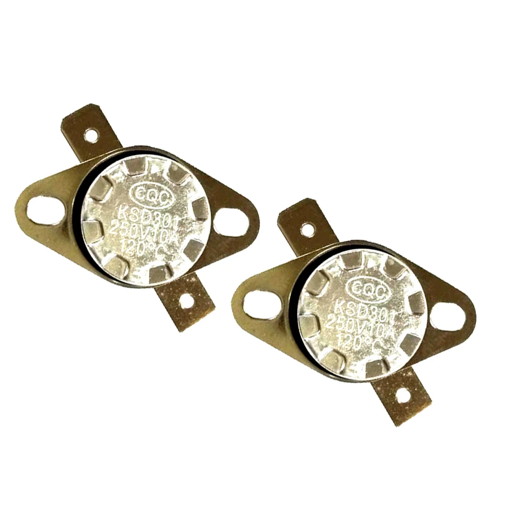 2PCS KSD301 120C NC Thermostat Temperature Thermal Control Switch AC 250V