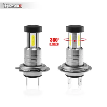 

White LED Headlights 6000K 110W DC9V-32V Fog Bulbs Set Car Replacement