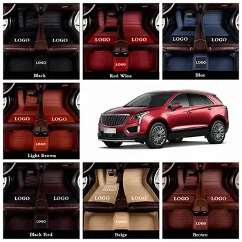 

Car Floor Mats Carpet Cover for Cadillac XT5 XT6 ATS XT4 CT6 CT5 SRX XTS CTS Escalade Custom Leather Car Foot Mats Carpet Cover