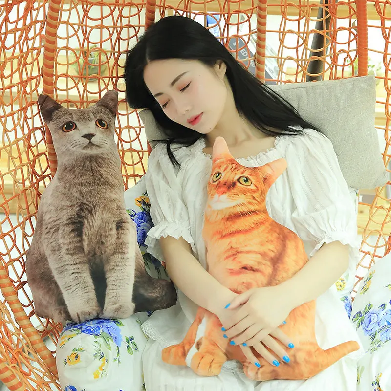 1 шт., милый кот, мягкие животные, кукла, плюшевая подушка для дивана, подушка для малышей, детей, домашний декор, забавный подарок на день рождения для девочки