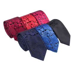 7cm Paisley Cashew Flower Tie Polyester Jacquard Men's Formal Wear Tie Fashion Classical Business Wedding Banquet Necktie