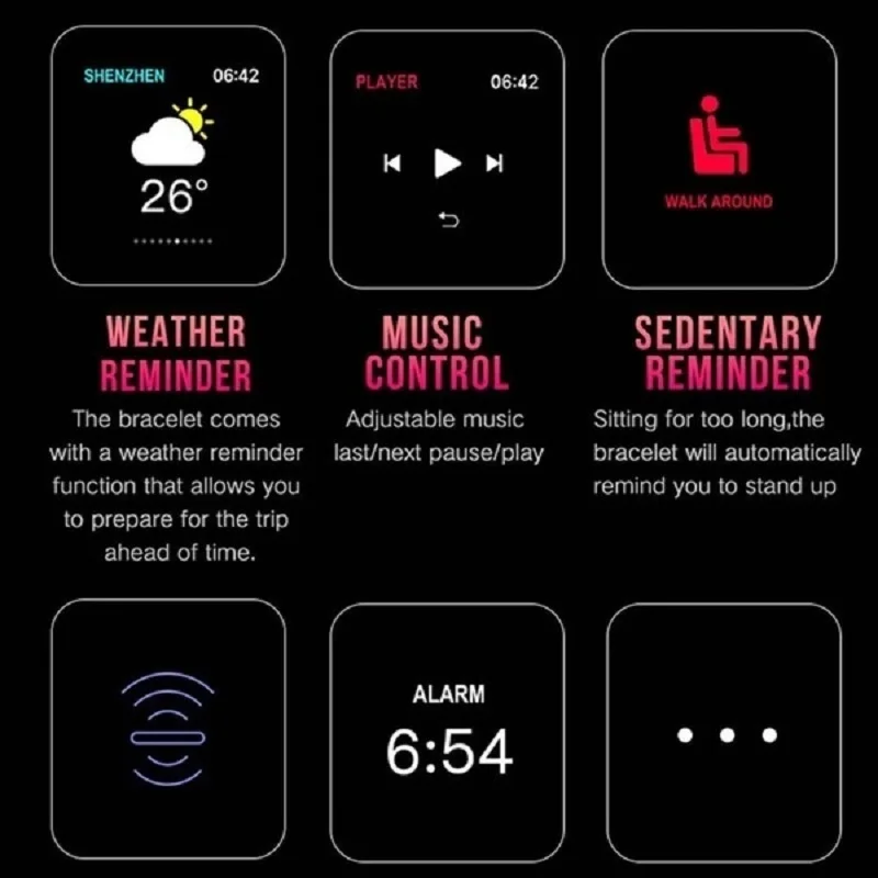 Смарт часы для мужчин и женщин водонепроницаемые IP68 с Bluetooth пульсометром