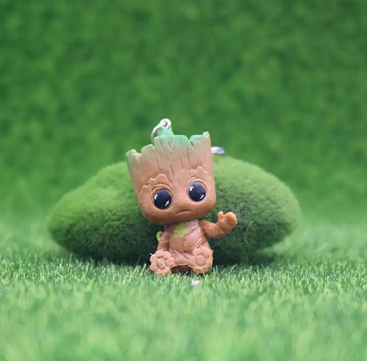 Groot сумка для ключей автомобиль милый брелок для ключей дерево Мужская подвеска фигурный брелок подарок на день рождения микс 24 шт/партия высокого качества