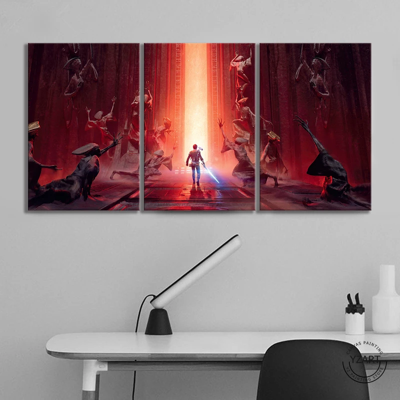 Günstige Star Wars Jedi Gefallen Auftrag Video Spiele Kunst HD Wand Bild für Wohnzimmer Decor Star Wars Poster Malerei Wand kunst