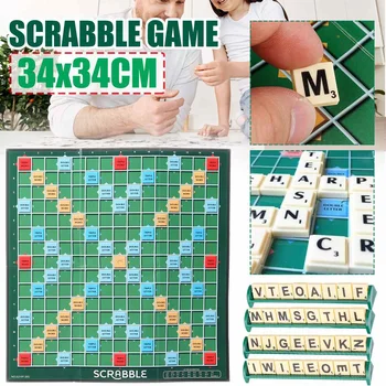

English Scrabble Board Game Crossword Spelling Game For Kids English Puzzles Board Spelling Table Jigsaw Words Teaching Aid Toys